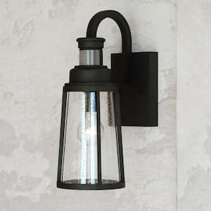 Coventry Bronze Motion Sensor Dusk to Dawn Outdoor Wall Light Clear Glass