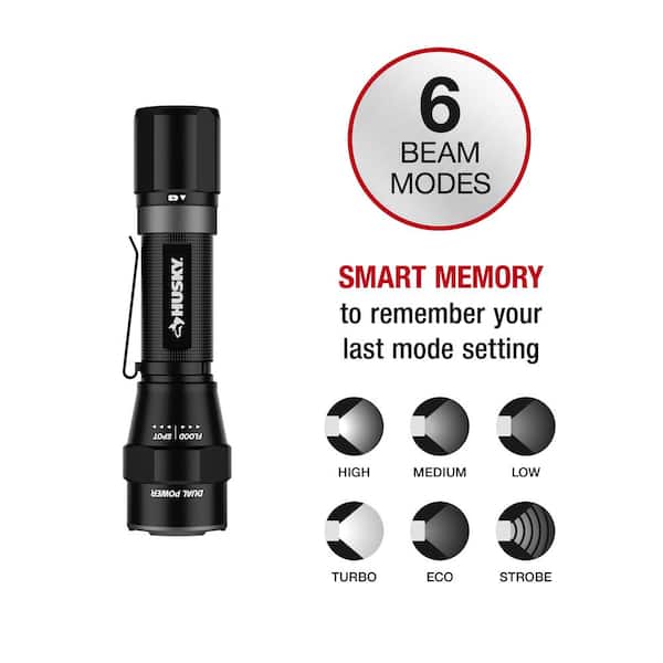 1200 Lumens Dual Power LED Rechargeable Focusing Flashlight with Recha