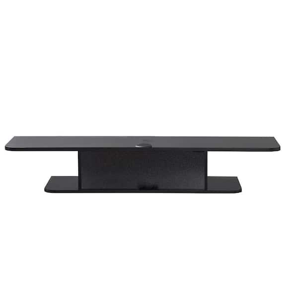 Floating 41.3 in. Black TV Stand Entertainment Storage Fits TV's up to 55 in. with Cable Management