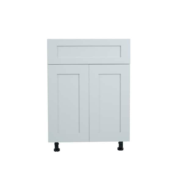 Cambridge Everest 24 in. W x 24 in. D x 34.5 in. H Ready to Assemble Shaker Base Kitchen Cabinet in White