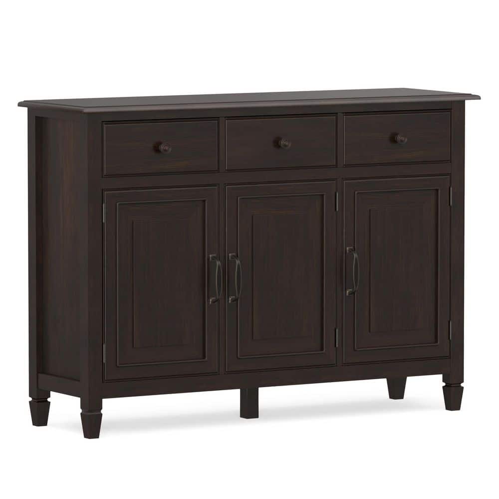 Connaught Chestnut Brown 36 in. H Storage Cabinet with 2-Doors and 3-Drawers