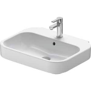 Happy D.2 23.63 in. Rectangular Bathroom Sink in White