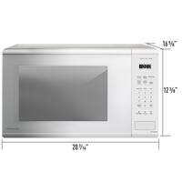 20.4 in. 1.3 Cu. Ft. Countertop Microwave in White with Genius Cooking Sensor