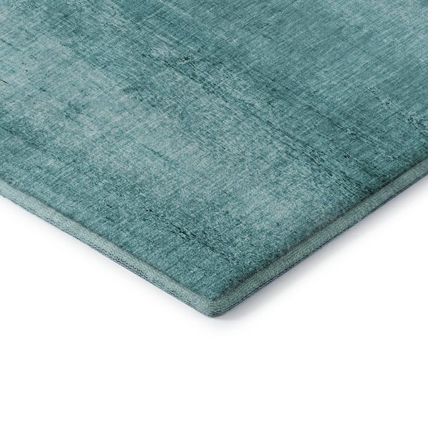 Mayfield Premium Machine Washable Indoor/Outdoor Geometric AMF627 Teal 2 ft. 6 in. x 3 ft. 10 in. Area Rug