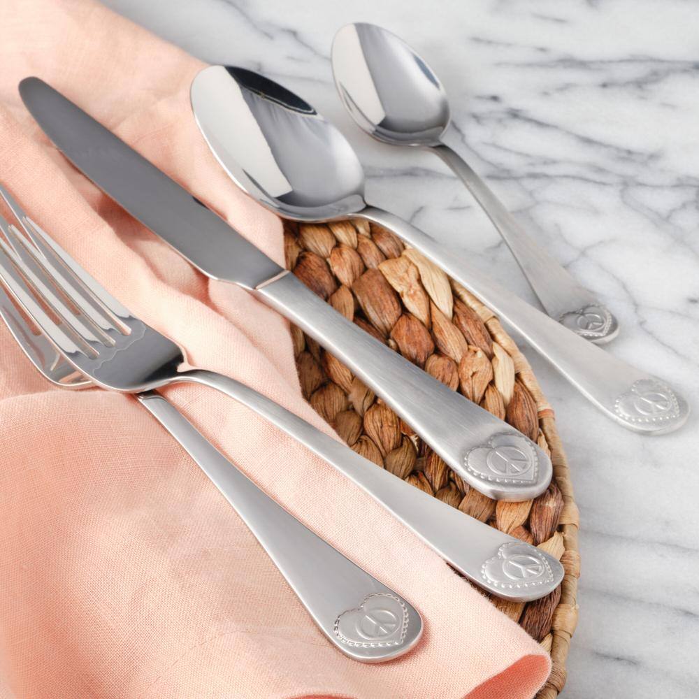 Towle 20pc Everyday Peace Flatware Set: 18/0 Stainless Steel, Traditional Style, Dishwasher-Safe, Service for 4