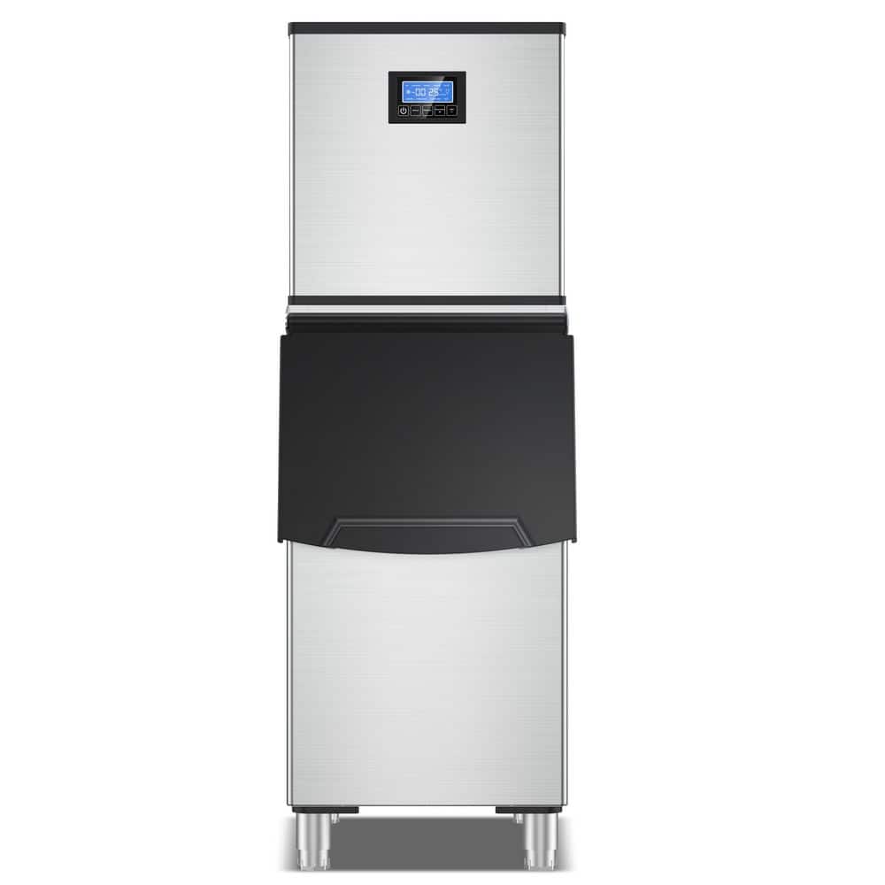 20.28 in. 350 lbs./Day Full Size Cubes Commercial Freestanding Ice Maker with 200 lbs. Storage in Stainless Steel