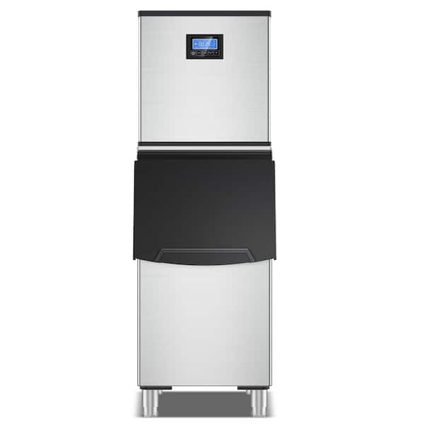 20.28 in. 350 lbs./Day Full Size Cubes Commercial Freestanding Ice Maker with 200 lbs. Storage in Stainless Steel