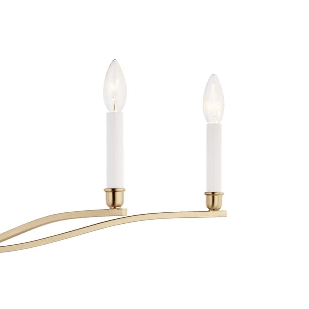 Champagne Bronze 6-Light Candle Style Chandelier