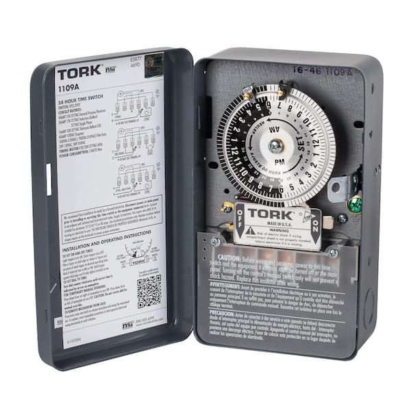 TORK 40 Amp 24-Hour Indoor Mechanical Timer Switch