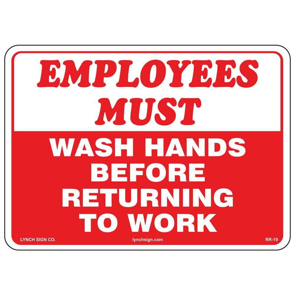 14 in. x 10 in. Employees Must Wash Hands Sign Printed on More Durable Longer-Lasting Thicker Styrene Plastic. price history on PriceWatchPro