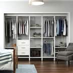 Closet Evolution 60 in. W - 96 in. W White U-Shaped Wood Closet System ...