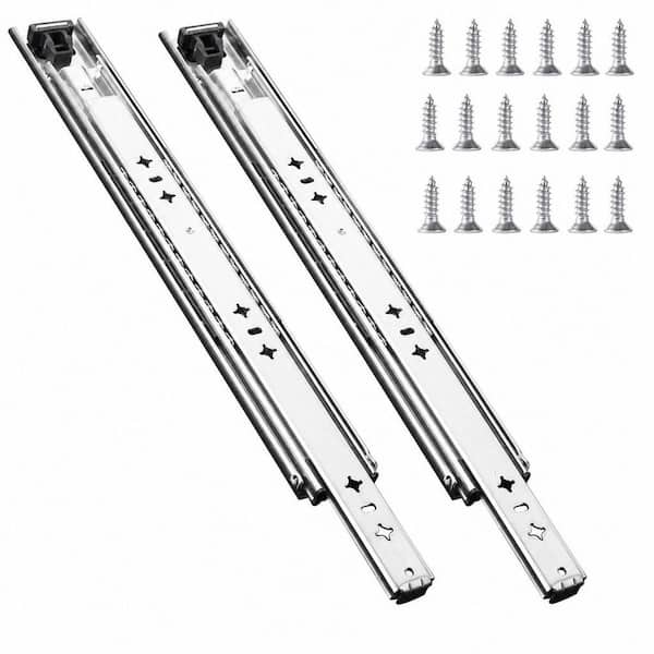 1 Pair 36 in. Heavy Duty Drawer Slides with Screws, Ball Bearing Stainless Steel Hardware Drawer Rails for Cabinets