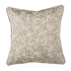 Simona Natural 18 in. x 18 in. Throw Pillow