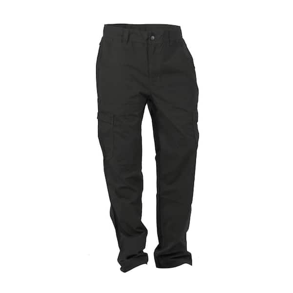 Berne Men's 34 in. x 44 in. Black Cotton and Polyester Ripstop Cargo ...