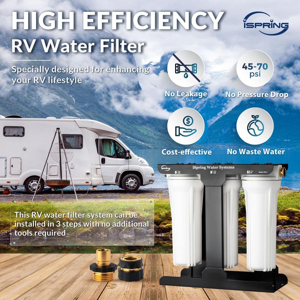 iSpring 3-Stage White RV Water Filtration System