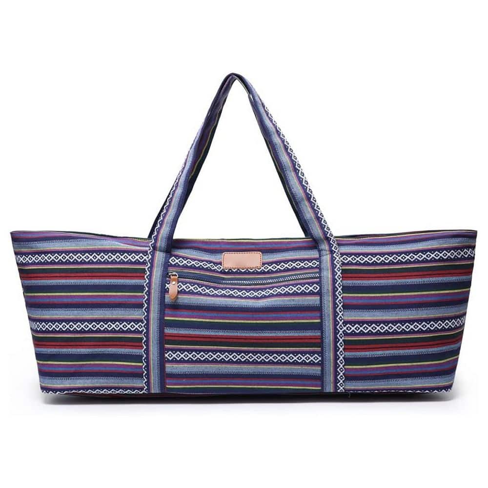 Canvas Fabric Yoga Mat Bag Full Zip Large Capacity Tote with Strap, Multifunctional Gym Pilates Travel Carrier price history on PriceWatchPro