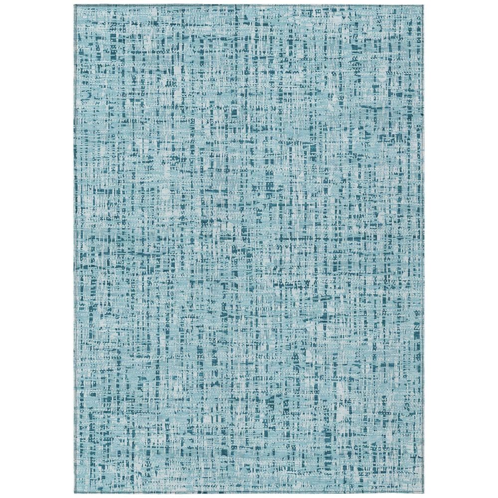 Chantille Machine Washable Indoor/Outdoor Abstract ACN2735 Aqua 5 ft. x 7 ft. 6 in. Area Rug price history on PriceWatchPro