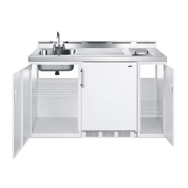 59.13 in. W Compact Kitchen in White