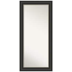 Ballroom Black Silver 31.5 in. W x 67.5 in. H Non-Beveled Modern Rectangle Framed Full Length Floor Leaner Mirror