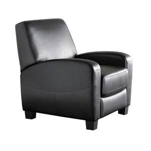 Marina Black Faux Leather Recliner