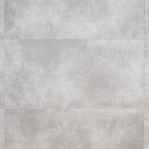 Duren Concreto Silver 28MIL x 18 in. x 36 in. Glue Down Luxury Vinyl Tile Flooring (1728 Sq. Ft./Pallet)