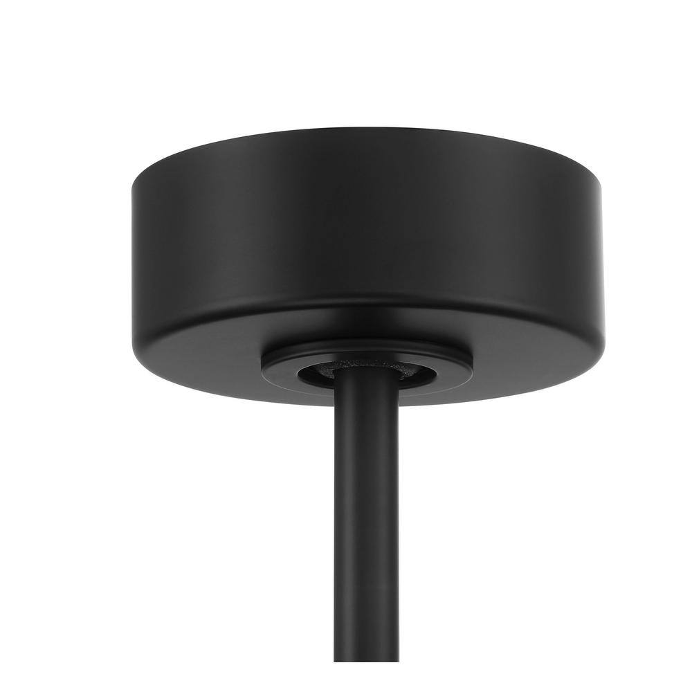 Taylor 24-Inch Flat Black Ceiling Fan with Frost White Glass Shade