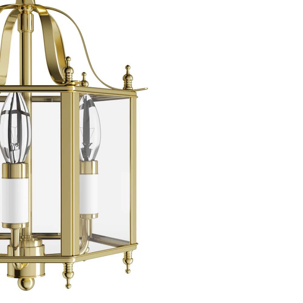 Polished Brass 3-Light Mini Pendant with Clear Glass