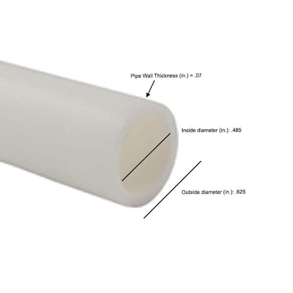 White PEX Pipe Wet Dry Plumbing Tubing Water Supply Flexible 1/2 in x 100 ft 