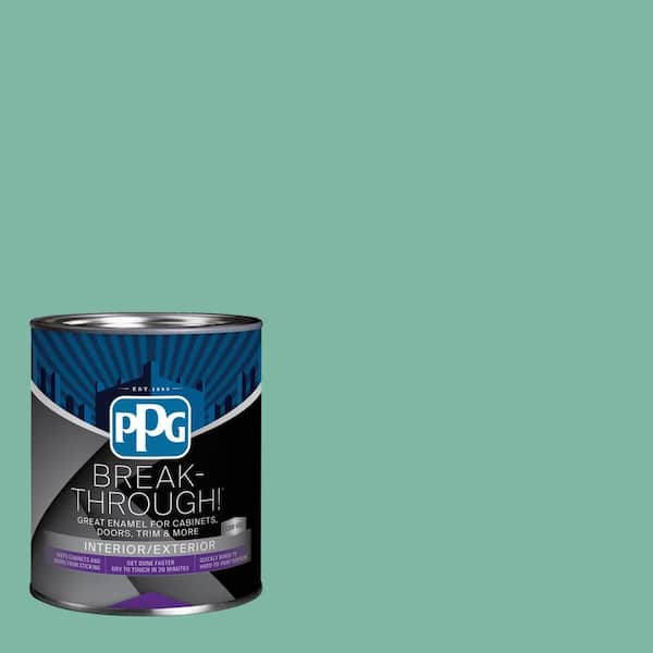 Break-Through! 1 qt. PPG1140-4 Key Largo Satin Door, Trim & Cabinet Paint