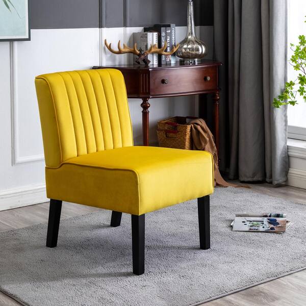 crate and barrel yellow chair