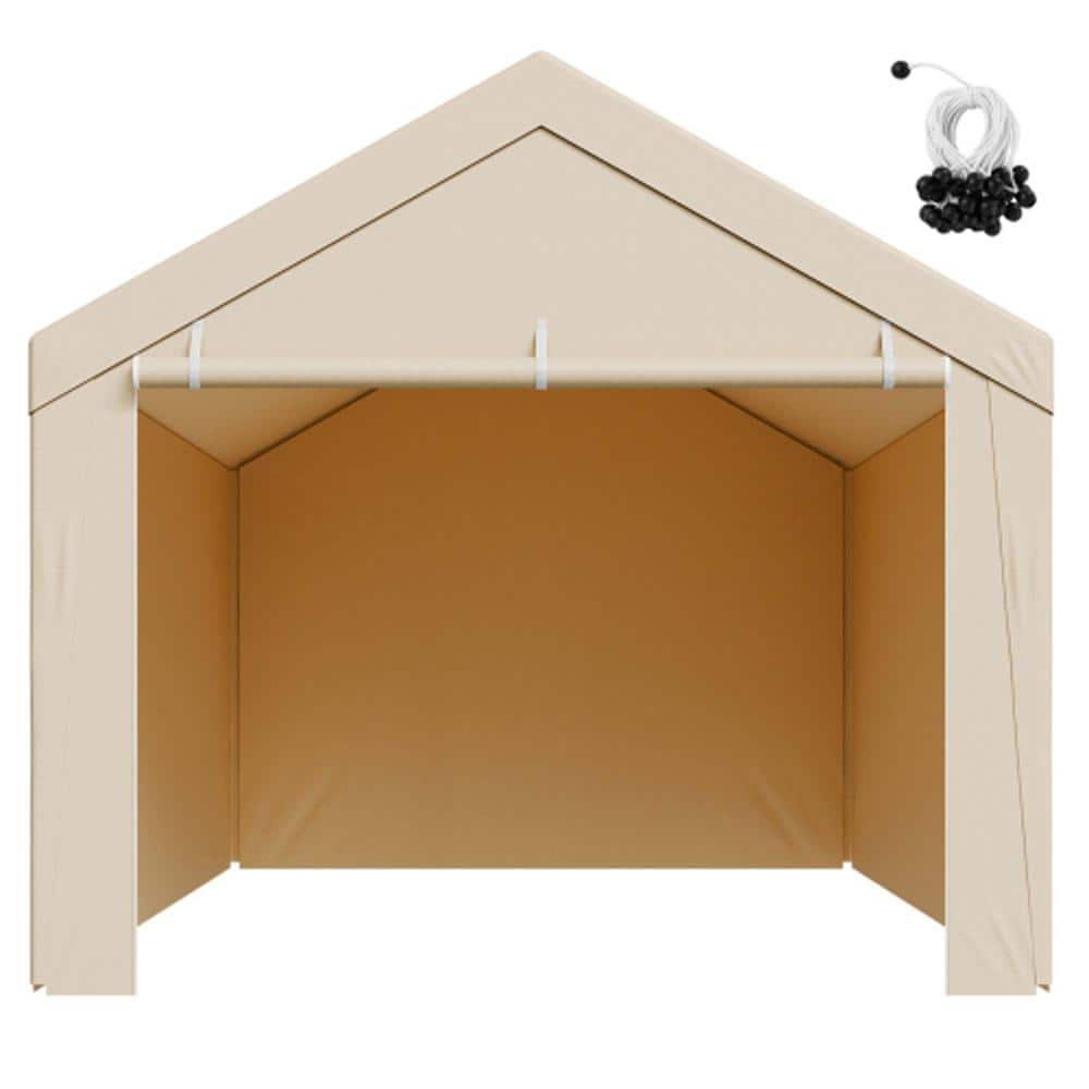 10 ft.×20 ft. Beige Carport Replacement Canopy with Side Panels, Waterproof Car Shelter Cover (Frame Not Excluded) price history on PriceWatchPro