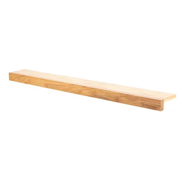 Stairtek 0.75 in. x 5.25 in. x 92 in. Unfinished White Oak Wood Modern Retread Stair-Nosing