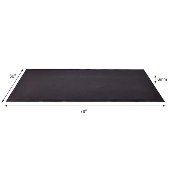 PROSOURCEFIT Tri-Fold Folding Thick Exercise Mat Black 6 ft. x 4