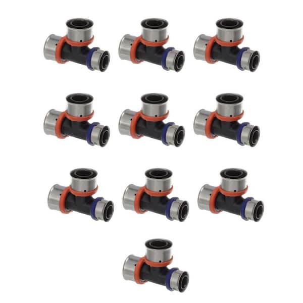 Viega PureFlow 1 in. x 3/4 in. x 1 in. Press Polymer Tee (10-pack)