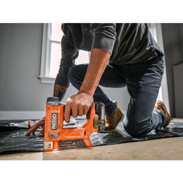 RIDGID - 18V Cordless 3/8 in. Crown Stapler (Tool Only)