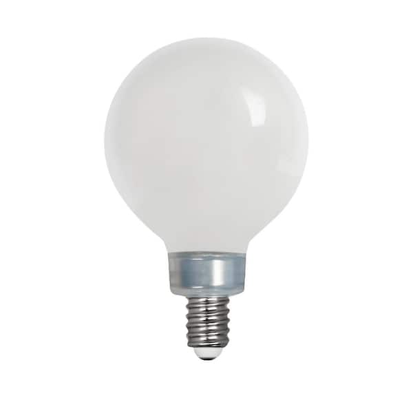 EcoSmart 40-Watt Equivalent G16.5 ENERGY STAR CEC Dimmable Filament LED Light Bulb Daylight (3-Pack)