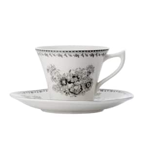 Grey 6 oz. Porcelain Grey Tea Cups (Set of 48)