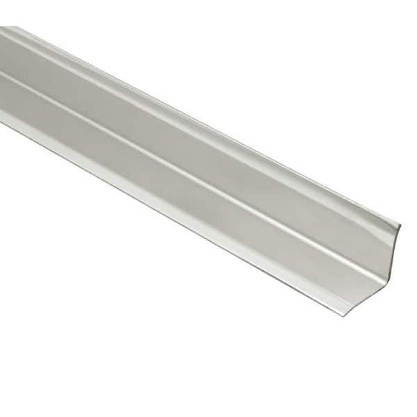 ECK-KI Brushed Stainless Steel 9/16 in. x 8 ft. 2-1/2 in. Metal Corner Tile Edging Trim
