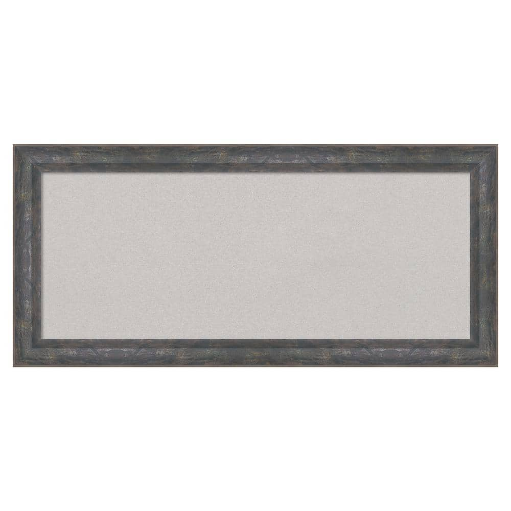 Amanti Art Angled Metallic Rainbow Wood Framed Grey Corkboard 33 in. x ...