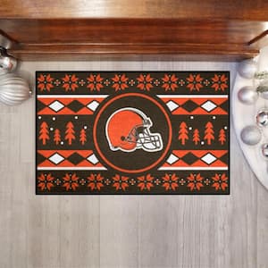 Cleveland Browns Holiday Sweater 1.5 ft. x 2.5 ft. Starter Area Rug