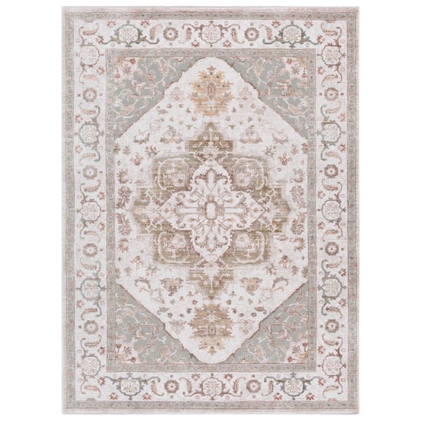 Ellwood 8 ft. x 10 ft. Beige/Olive Medallion Area Rug