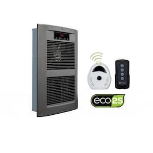 LPW ECO2S 240-Volt 2500-4500-Watt 8530-15354 BTU Electric Wall Heater in Satin Nickel