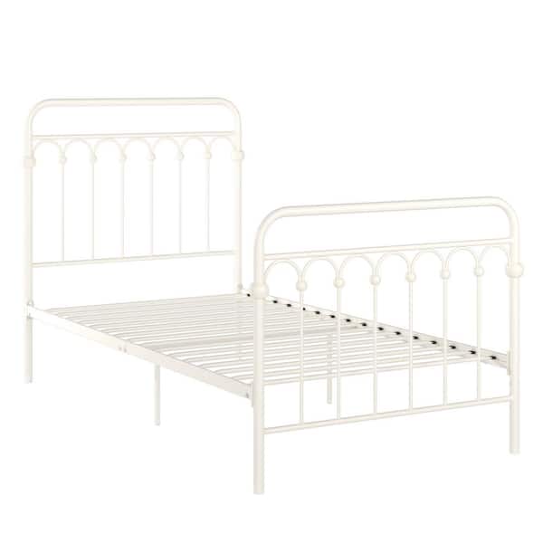HomeSullivan White Metal Arches Twin Platform Bed
