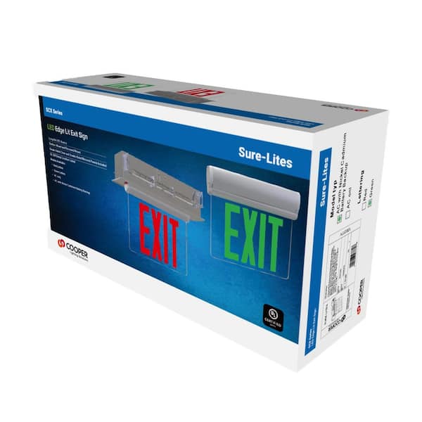 SCX Series 120-Volt Integrated LED Red Exit Sign