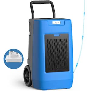 190 pt. 8,500 sq.ft. Quiet Bucketless Commercial Dehumidifier with Pump, Drain Hose for Basement, Auto Defrost (Blue)