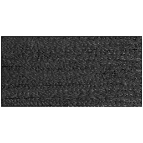 Chord Leather Black 4 in. x 0.39 in. Textured Porcelain Floor and Wall Tile Sample