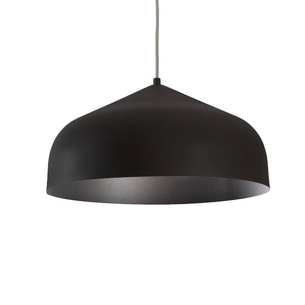 Helena 17 in. 1 Light 38-Watt Black/Black Integrated LED Pendant Light