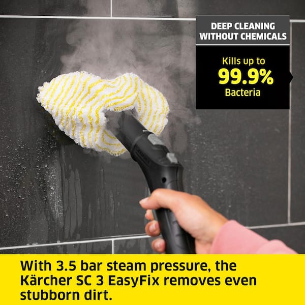 Kärcher SC3 Steam Cleaner with Attachments, Multi Purpose Power Steamer –  Chemical-Free, 40 Sec Heat-Up, Continuous Steam - for Grout, Tile, Hard
