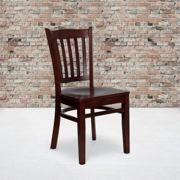 Hercules Mahogany Wood Seat/Mahogany Wood Frame Side Chair