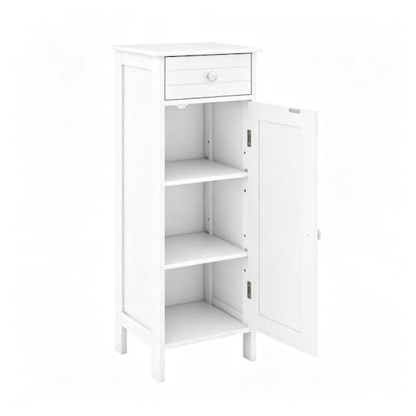 14 in. W x 34.5 in. H Rectangular White Surface Mount Medicine Cabinet without Mirror